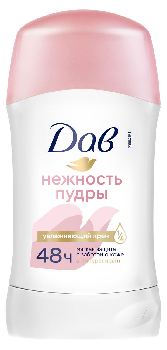 Дезодорант-антиперспирант женский «Дав» Нежность пудры от пота и запаха твердый стик, 40 мл