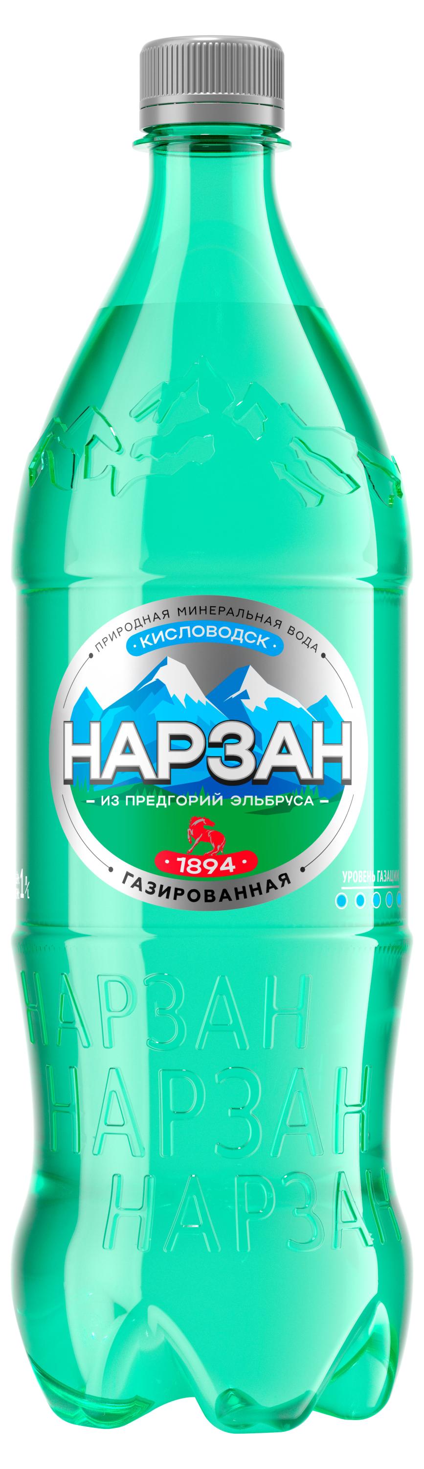 Изображение товара Вода минеральная «Нарзан» газированная, 1 л