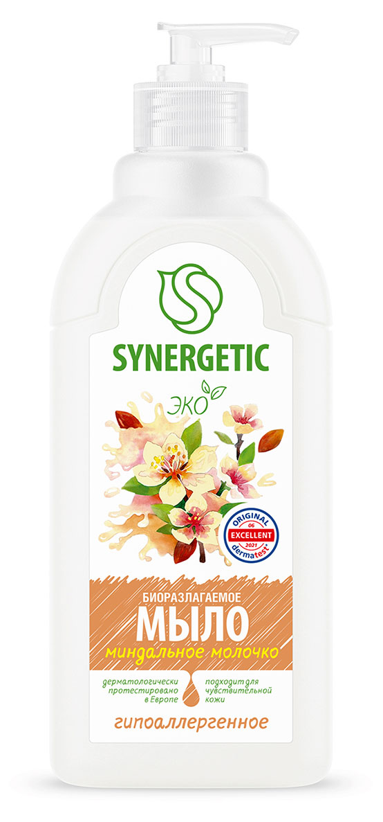 Жидкое мыло Synergetic Миндальное молочко, 500 мл