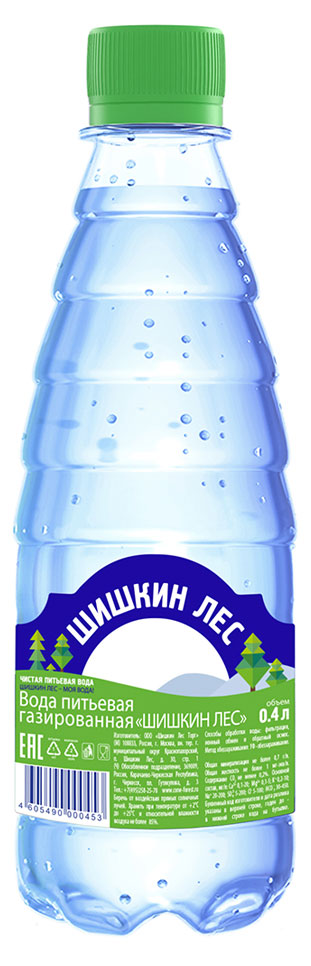Изображение товара Газированная вода Шишкин Лес 0. 4л - освежающая натуральная питьевая вода