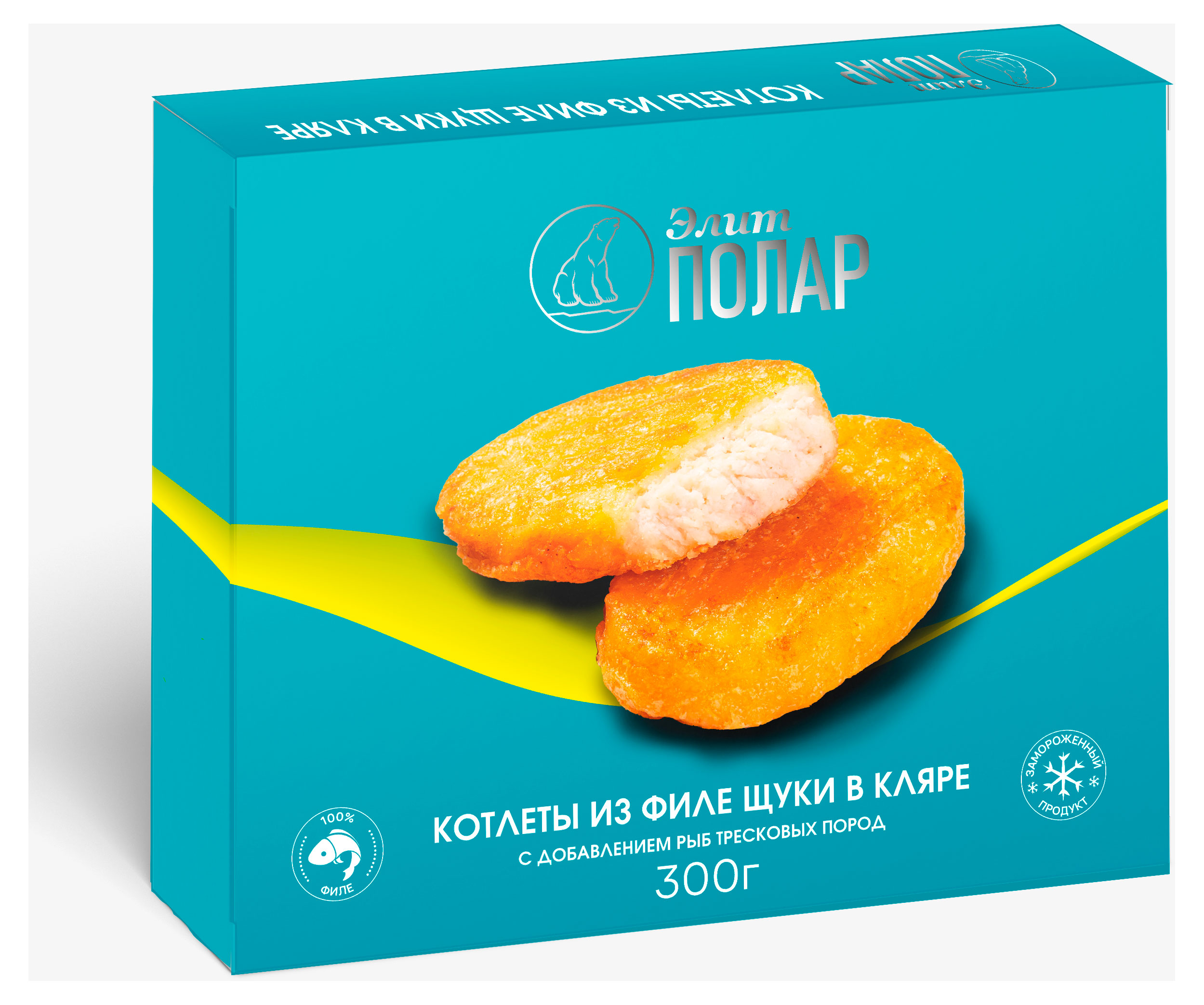

Котлеты рыбные из филе щуки Элит Полар в кляре замороженные, 300 г