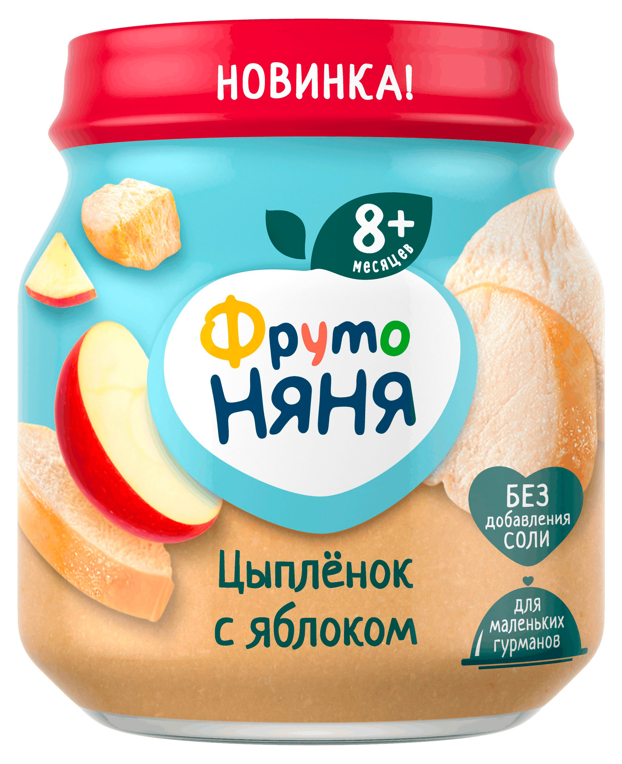 Изображение товара Пюре «ФрутоНяня» Цыпленок с яблоком с 8 мес., 100 г