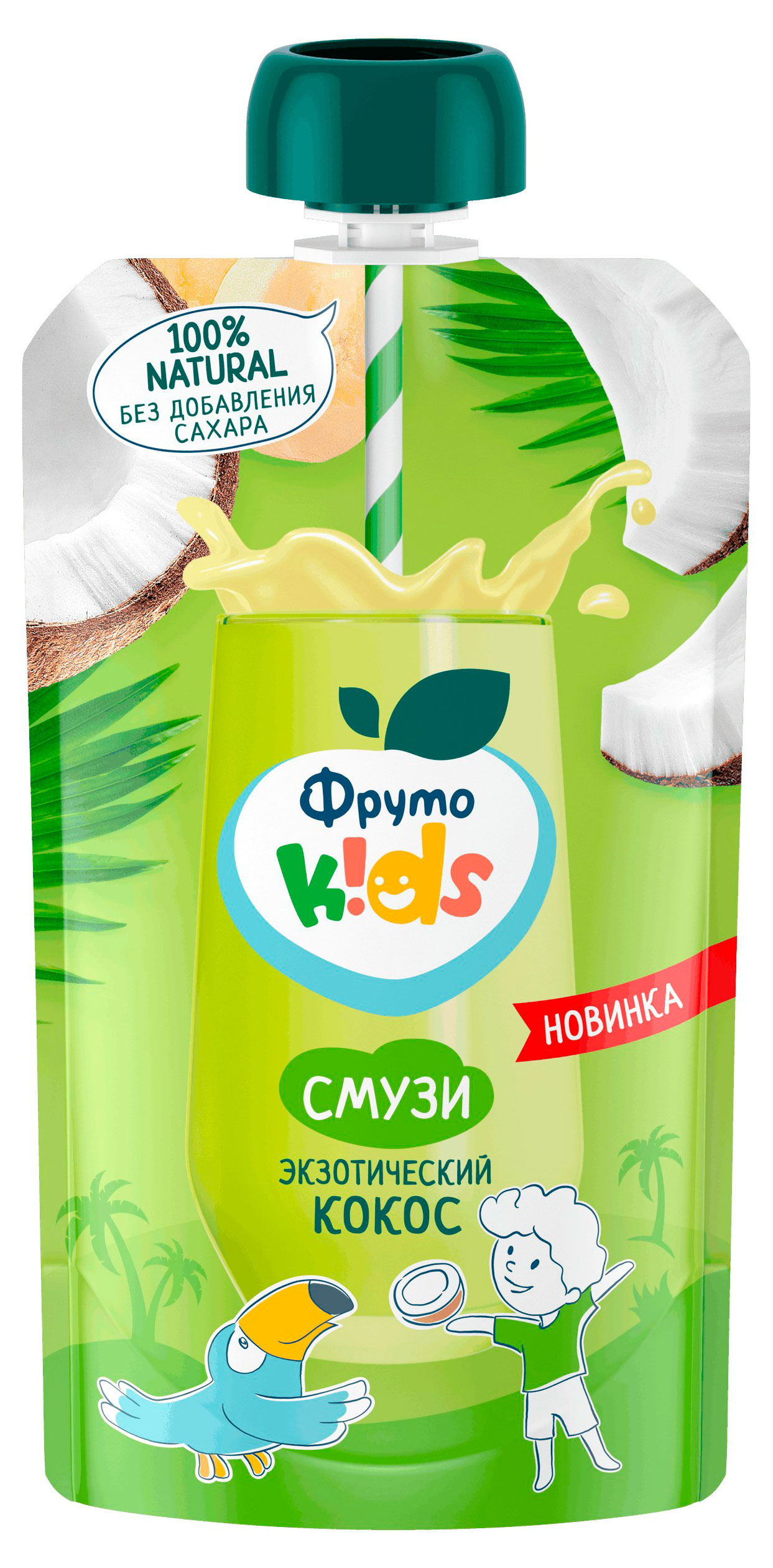 

Десерт фруктовый ФрутоKids Смузи экзотический кокос без сахара с 3 лет, 130 г