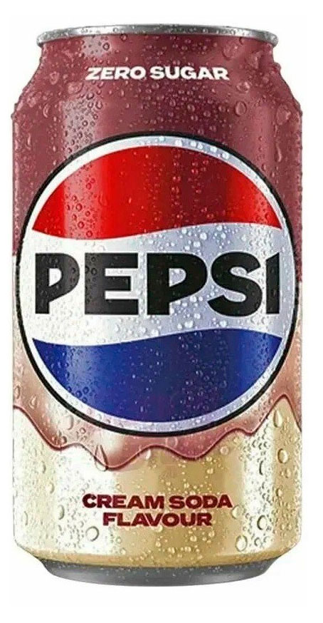 Pepsi | Напиток газированный Pepsi Zero Cream Soda Великобритания, 330 мл