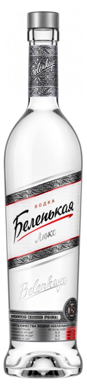 

Водка Беленькая Люкс Россия, 0,375 л