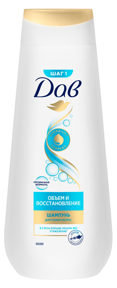 

Шампунь Дав Hair Therapy Объем и восстановление, 250 мл