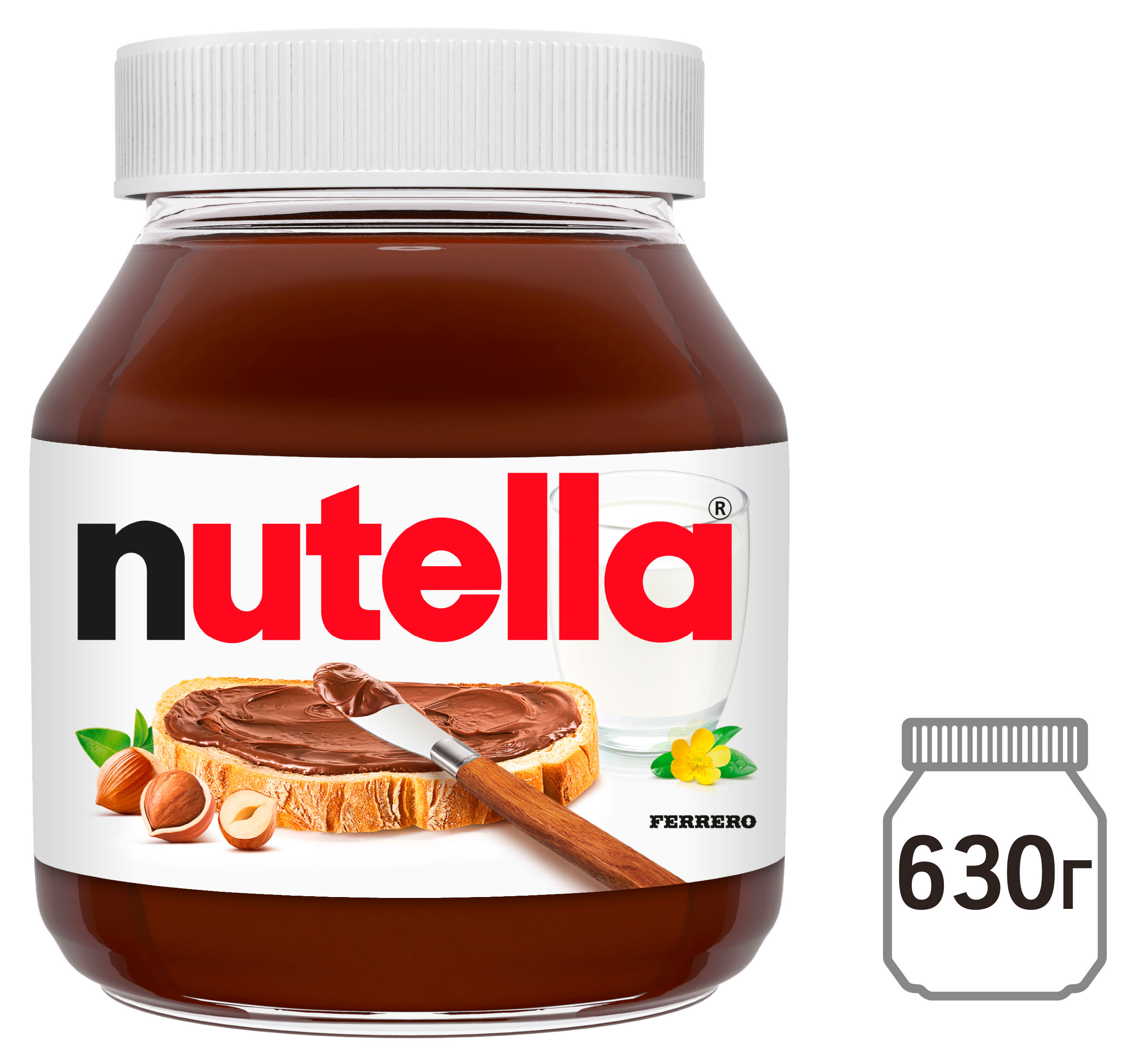 

Паста ореховая Nutella с добавлением какао, 630 г