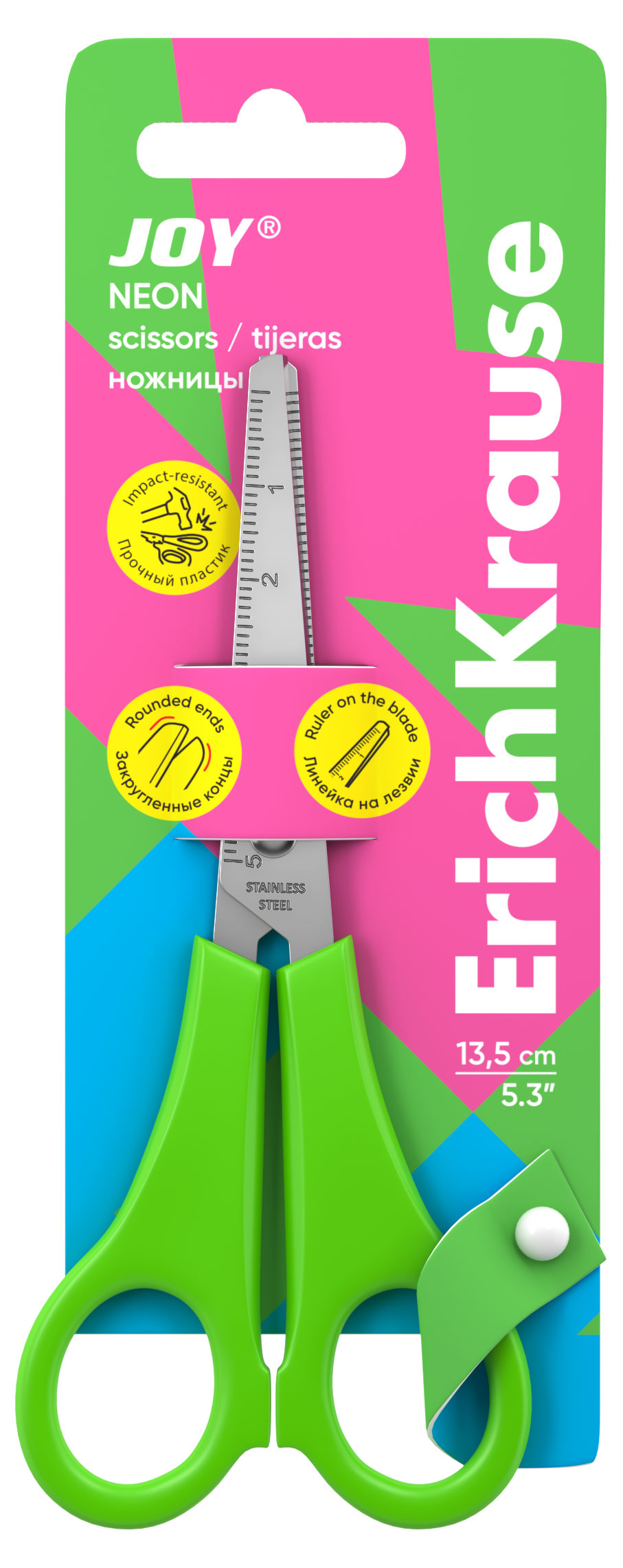 Изображение товара Ножницы ErichKrause Joy Neon 13,5 см, 1 шт в ассортименте