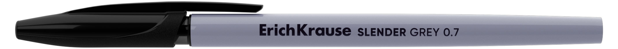Изображение товара Ручка шариковая ErichKrause Slender Stick Grey 0,7 мм черная, 1 шт