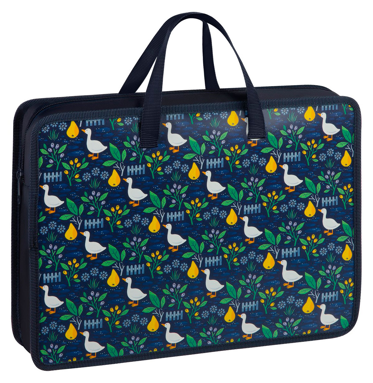 Изображение товара Папка ArtSpace Geese on blue А4 с ручками на молнии, 1 шт