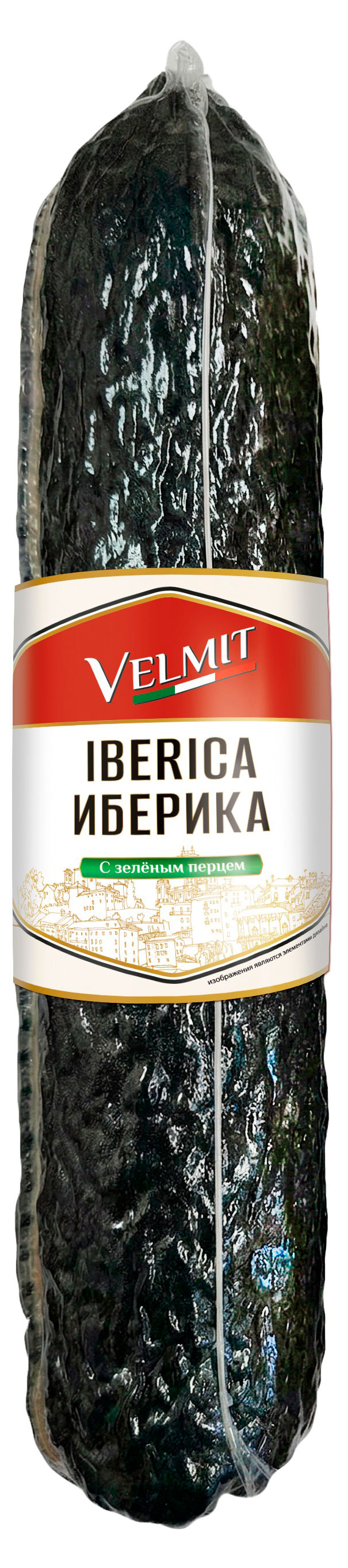 Изображение товара Колбаса сырокопченая «Велмит» Velmit Иберика с зеленым перцем, ~ 700 г