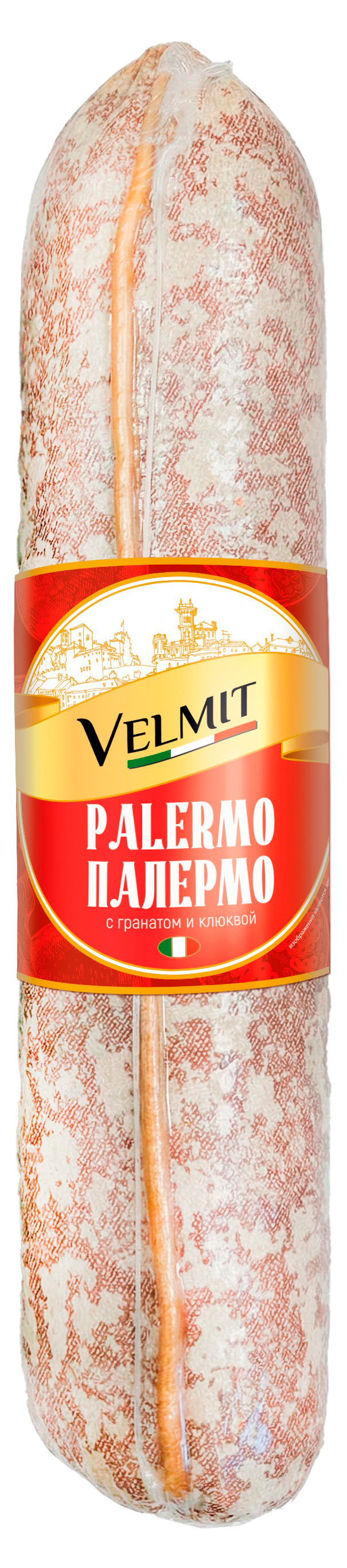 Изображение товара Колбаса сырокопченая «Велмит» Velmit Палермо с гранатом и клюквой, ~ 600 г