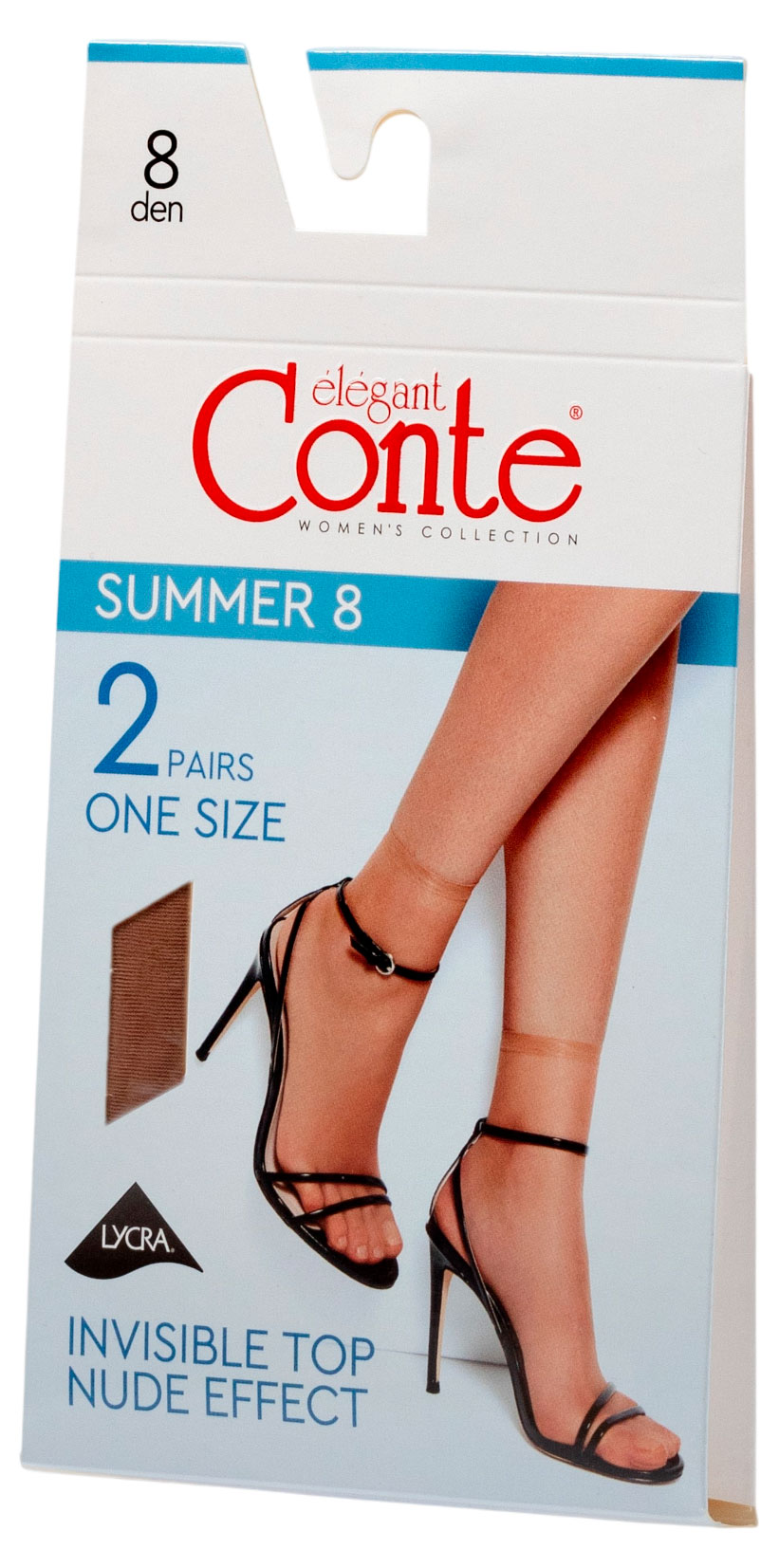

Носки женские Conte Elegant Summer one size 8 ден черные, 2 пары