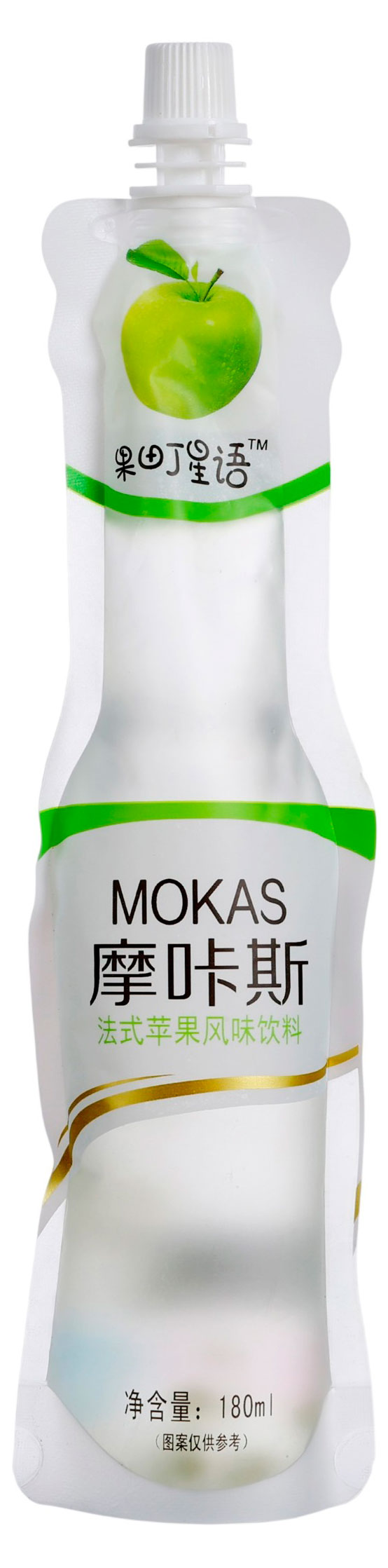 Изображение товара Напиток Mokas с вкусом яблока и кусочками желе 180 мл
