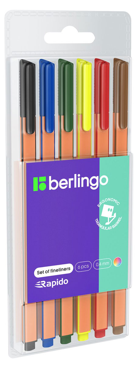 Набор капиллярных ручек Berlingo Rapido, 6 шт