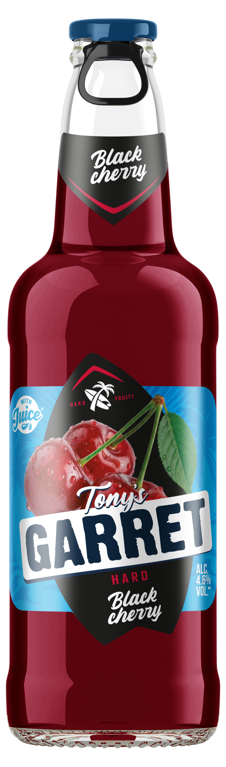 Пивной напиток Tony's Garret Hard Black Cherry, 400 мл