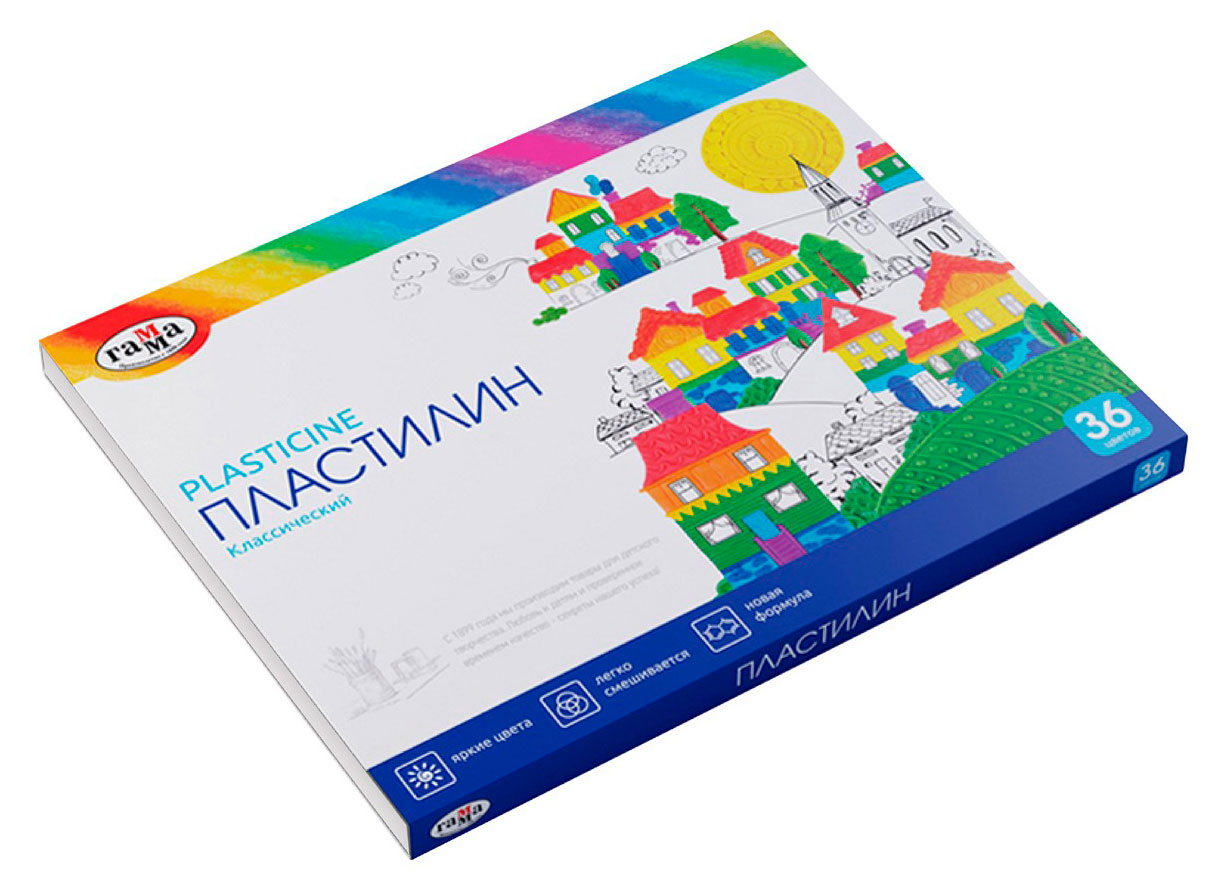 Пластилин «Гамма» Классический со стеком, 36 цветов