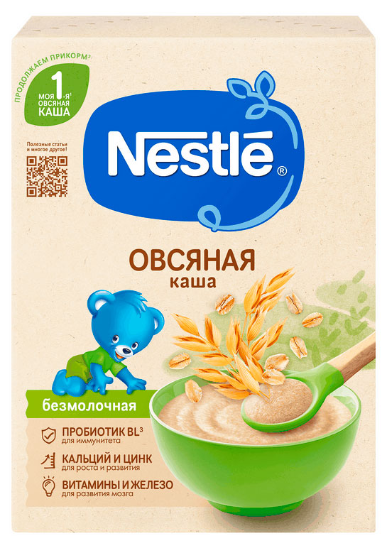Nestlе | Каша безмолочная детская Nestlе овсяная с 5 мес., 200 г