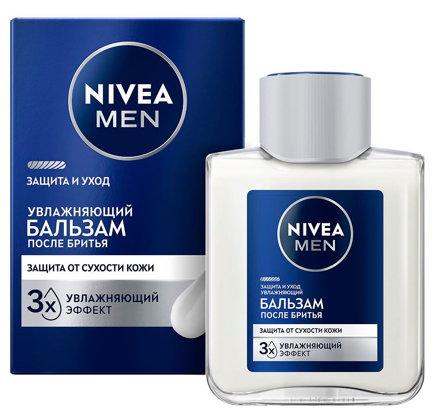 Бальзам после бритья NIVEA MEN Защита и уход против сухости кожи увлажняющий Германия, 100 мл
