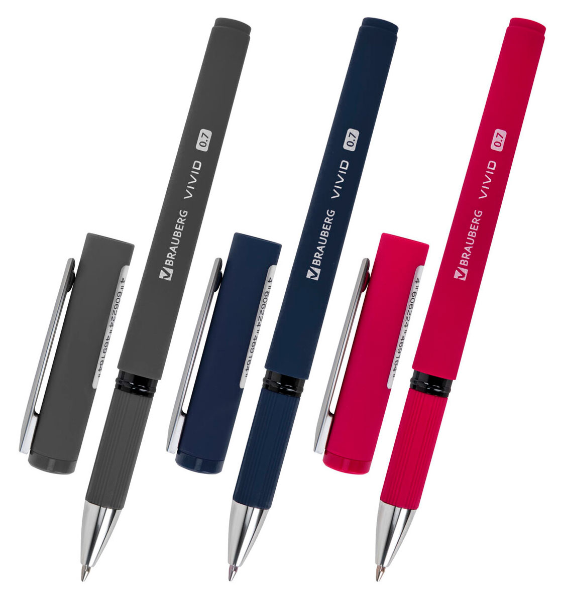 Изображение товара Ручка BRAUBERG VIVID Soft Touch с комфортным грипом 0,7 мм, синий