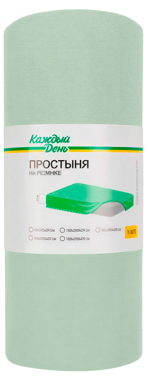 

Простыня Каждый день на резинке светло-оливковая, 160х200 см