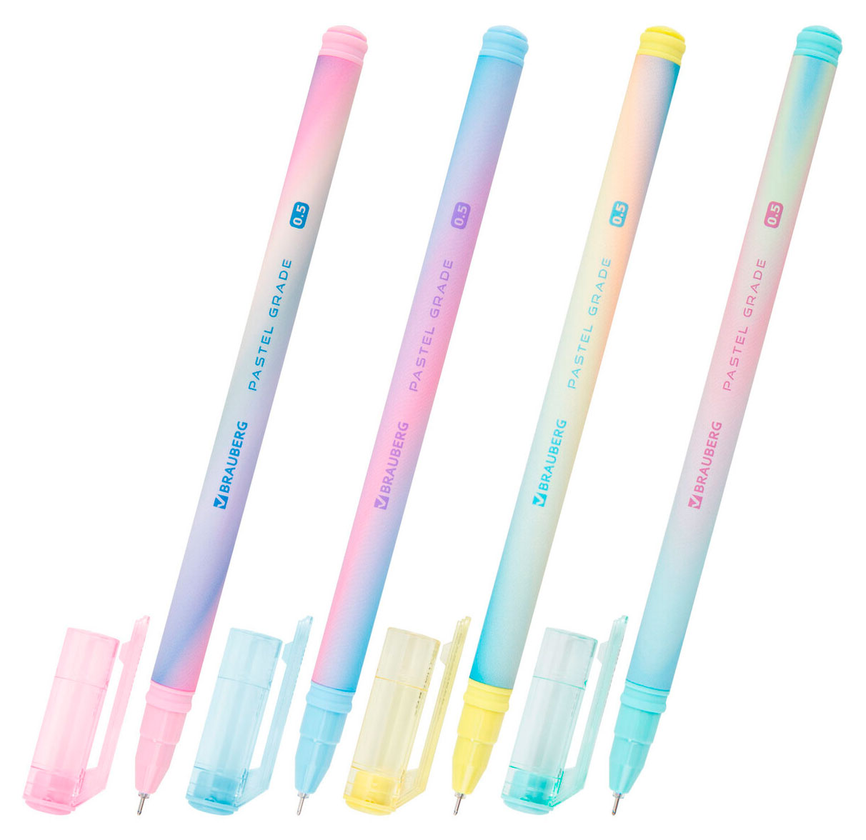 Изображение товара Ручка гелевая Brauberg Grade Pastel синяя 0,5 мм, 1 шт в ассортименте