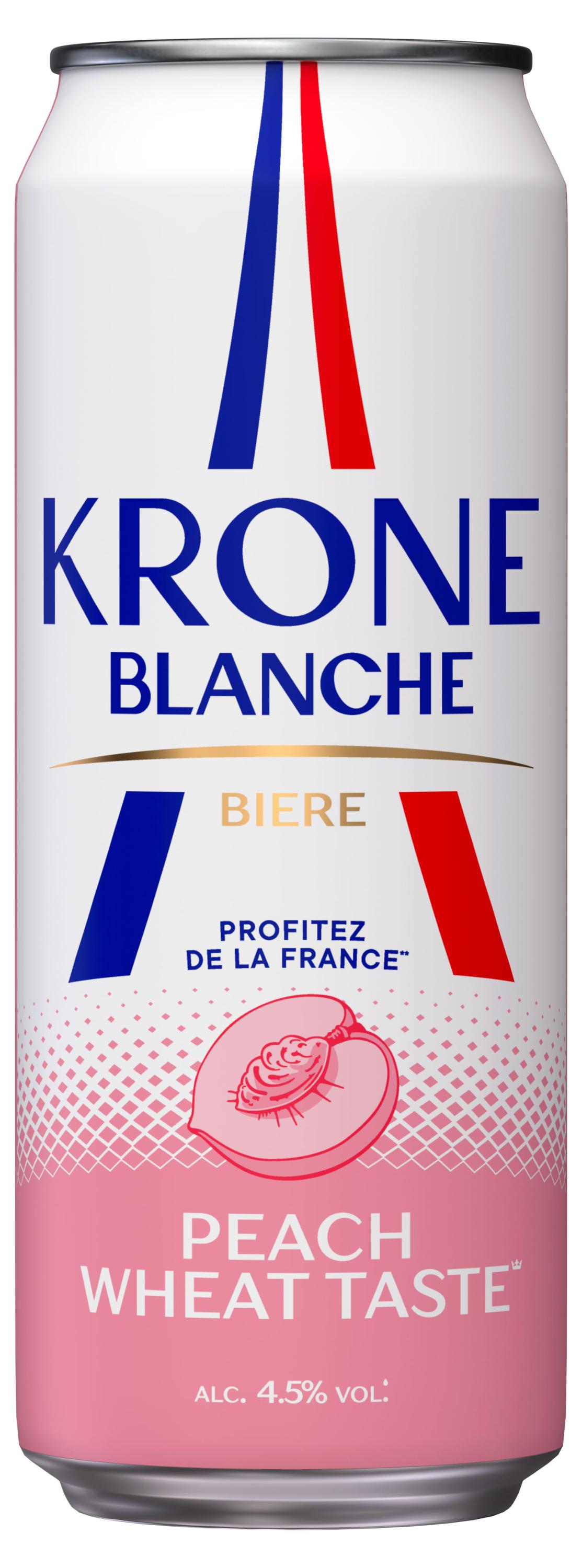 Изображение товара Пивной напиток Krone Blanche Biere Peach - персиковый освежающий вкус