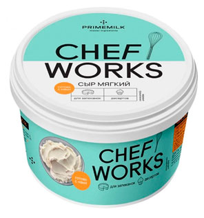 Изображение товара Мягкий творожный сыр Chef Works 10% БЗМЖ для десертов и запеканок