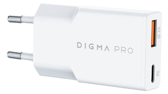 Изображение товара Сетевое зарядное устройство DIGMA Pro DPW2A 20 Вт для мобильных и планшетов