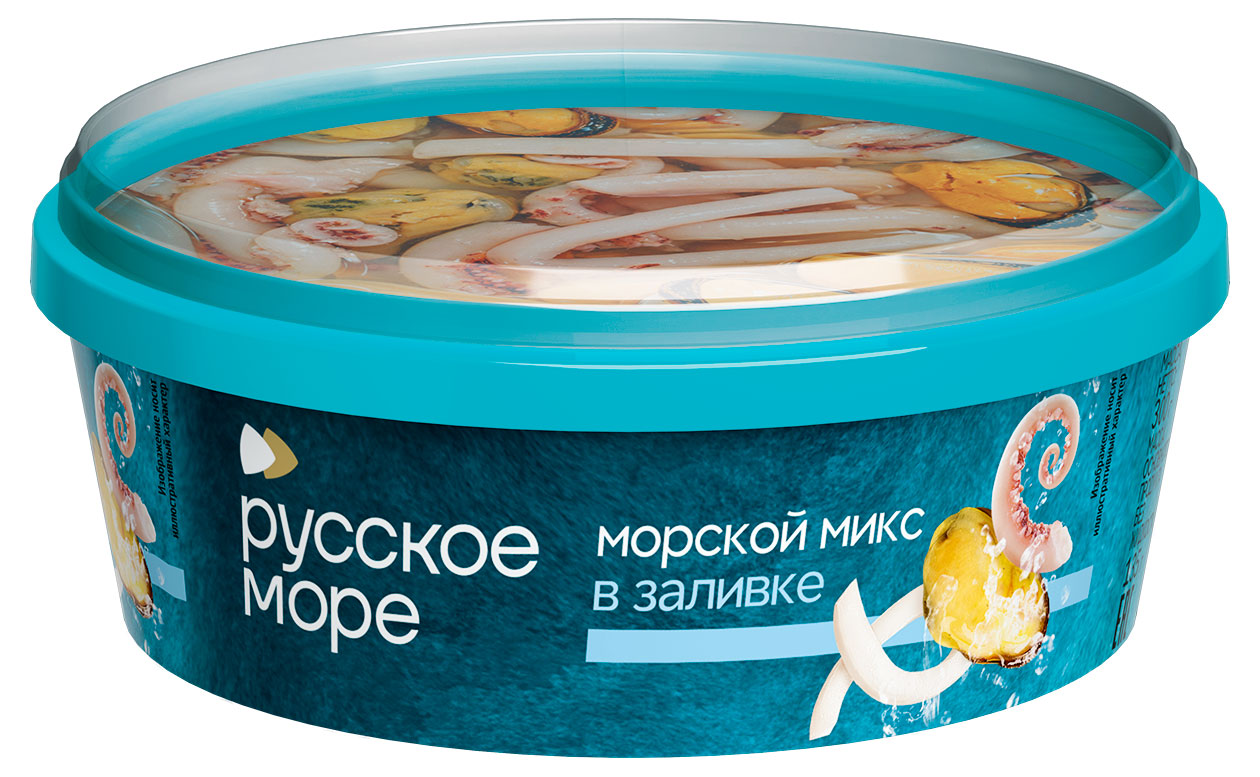 Изображение товара Коктейль морской микс "Русское море" в заливке 300 г Беларусь