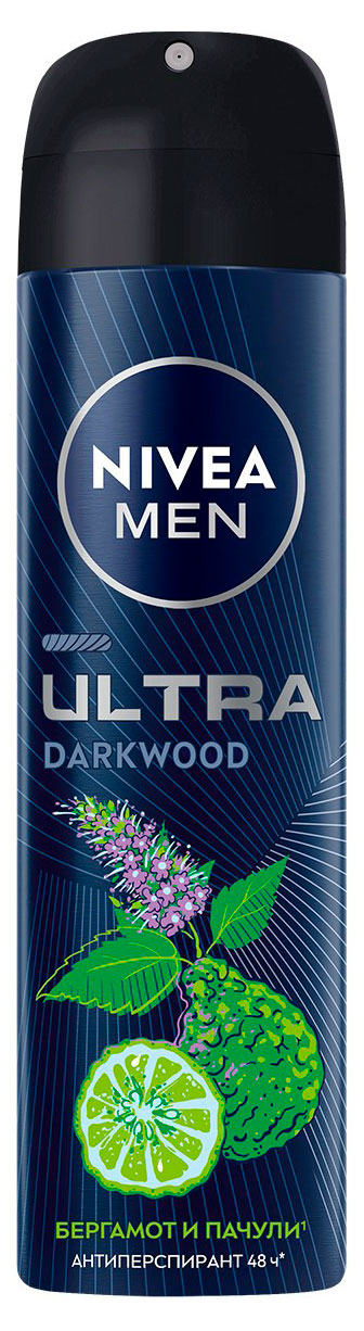 Дезодорант-антиперспирант спрей NIVEA MEN ULTRA с антибактериальным эффектом, 150 мл