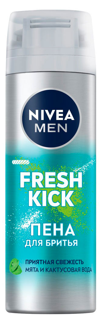 Пена для бритья NIVEA MEN Fresh Kick приятная свежесть с мятой, 200 мл