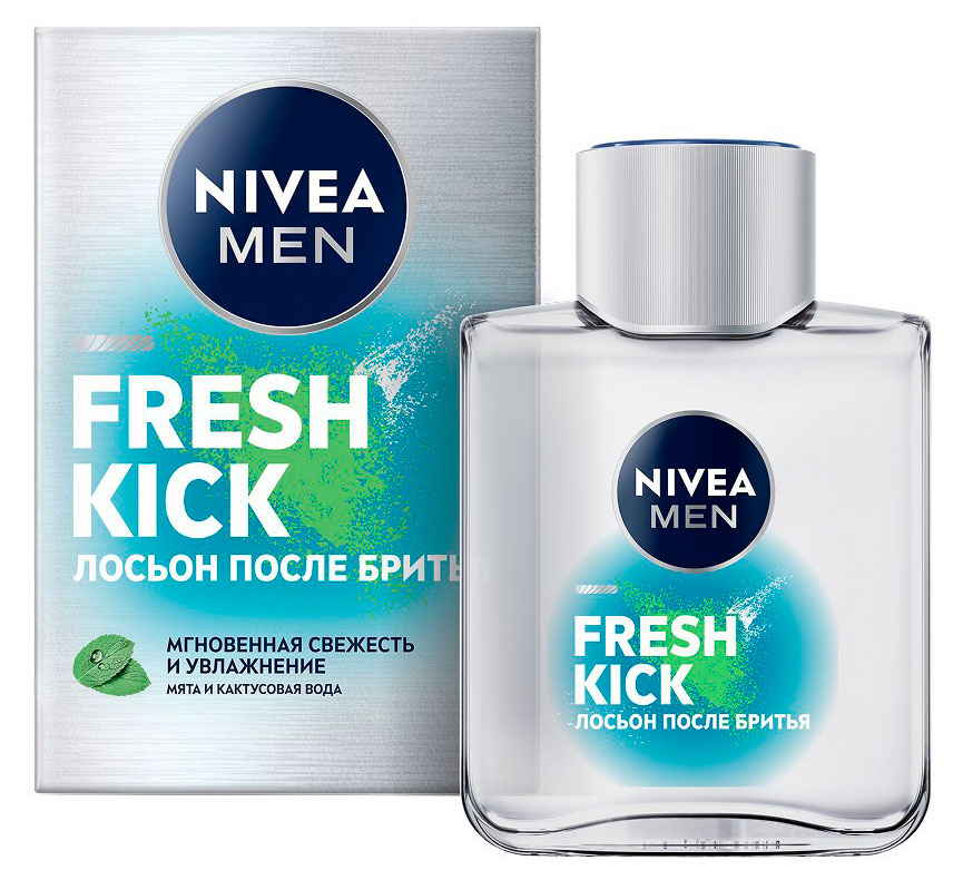 Лосьон после бритья NIVEA MEN Fresh Kick приятная свежесть с мятой Германия, 100 мл
