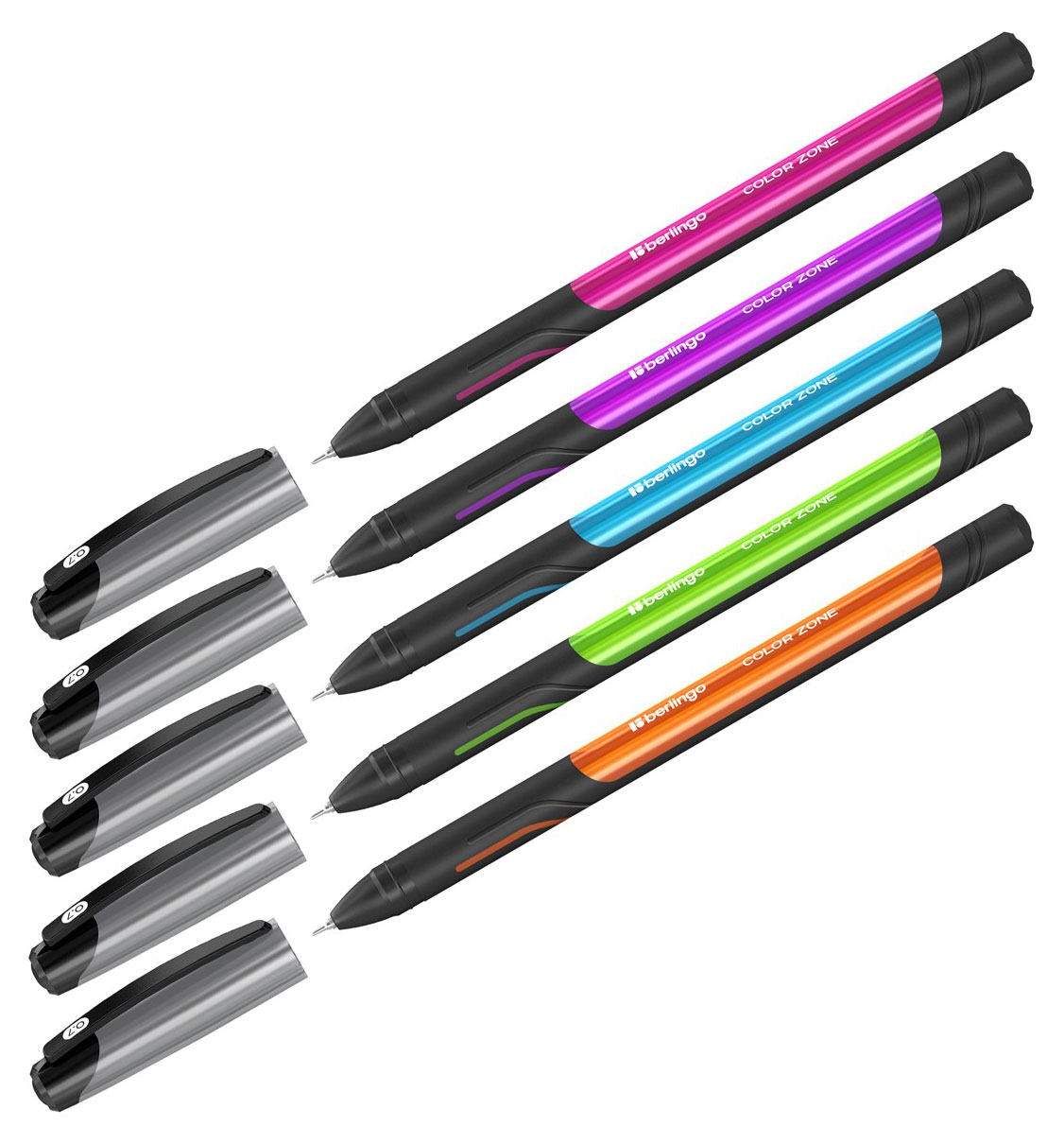 Ручка шариковая Berlingo Color Zone stick синяя 0,7 мм, 1 шт в ассортименте