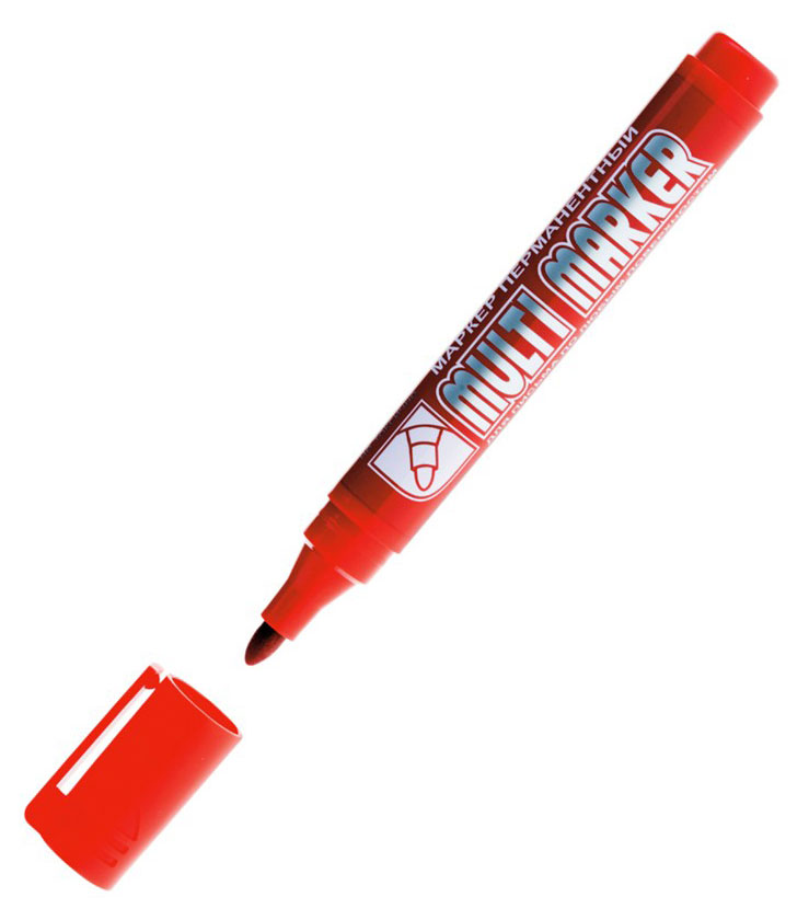 Crown | Маркер перманентный Crown Multi Marker красный, 3 мм