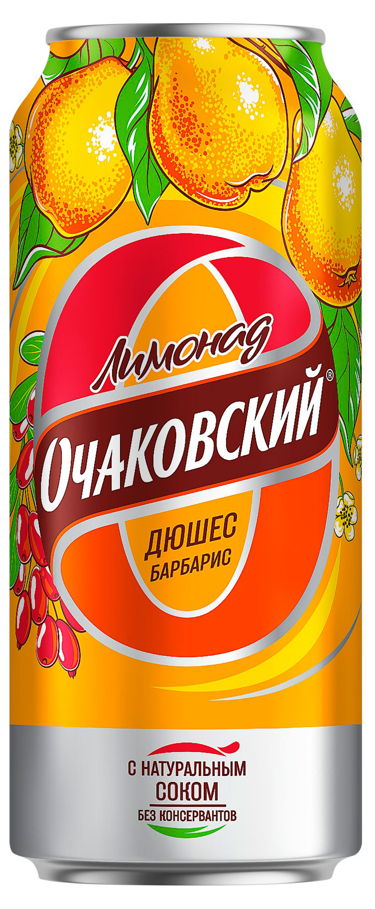 Изображение товара Газированный лимонад Очаково Дюшес барбарис 450 мл - свежий вкус и яркое настроение