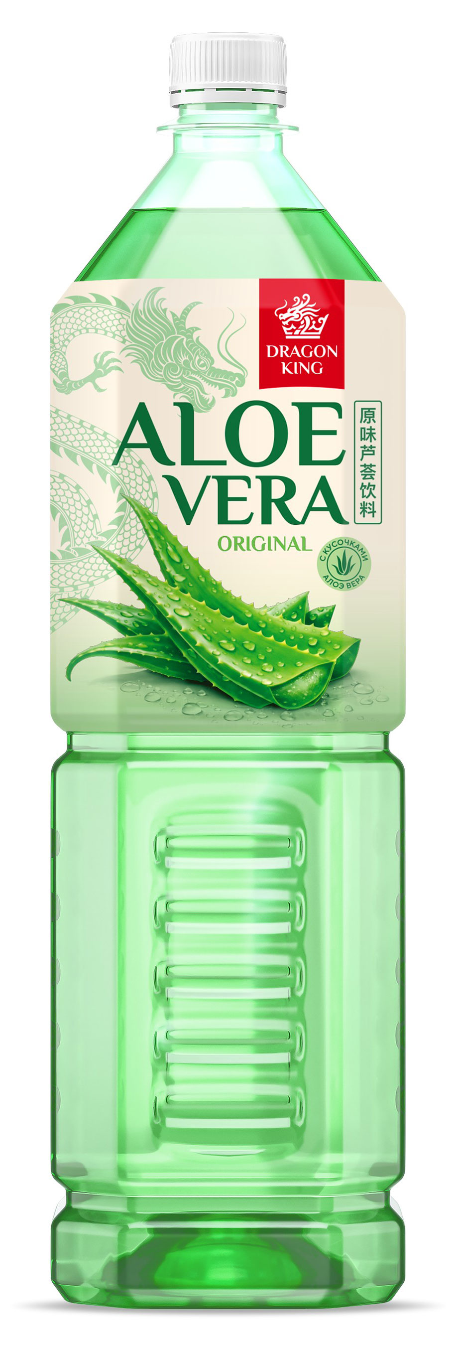 Изображение товара Напиток негазированный Dragon King с кусочками алоэ, 1,5 л