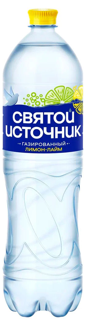 Изображение товара Газированная вода Святой Источник со вкусом лимон-лайм без сахара 1,5 л