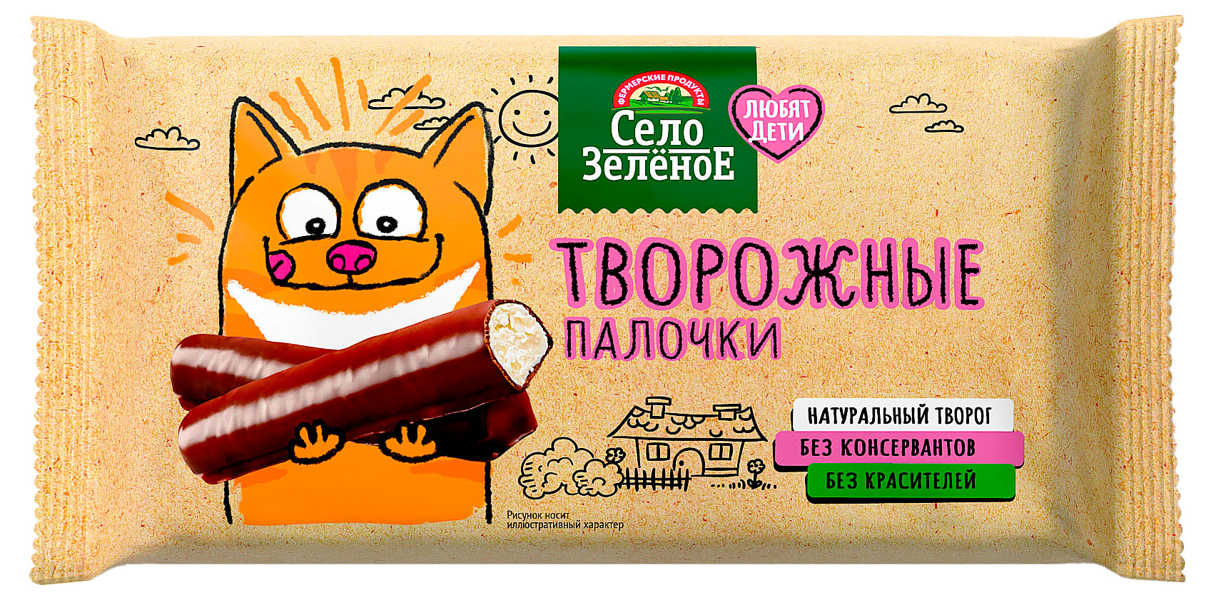 Изображение товара Творожные палочки глазированные «Село Зеленое» с ванилью 20% БЗМЖ 5 шт х 30 г, 1 шт