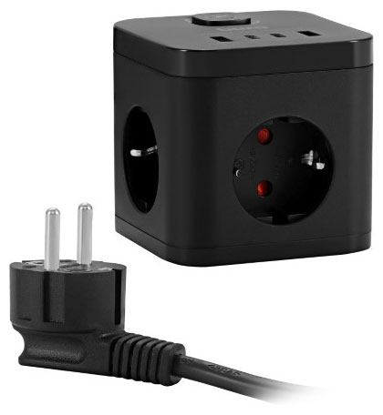 Изображение товара Сетевой фильтр Buro BU-PC3.1UС-B черный, 1,5 м