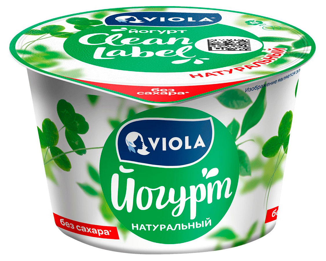 Изображение товара Йогурт густой ложковый Viola Clean Label Классический натуральный 3,4% БЗМЖ, 180 г