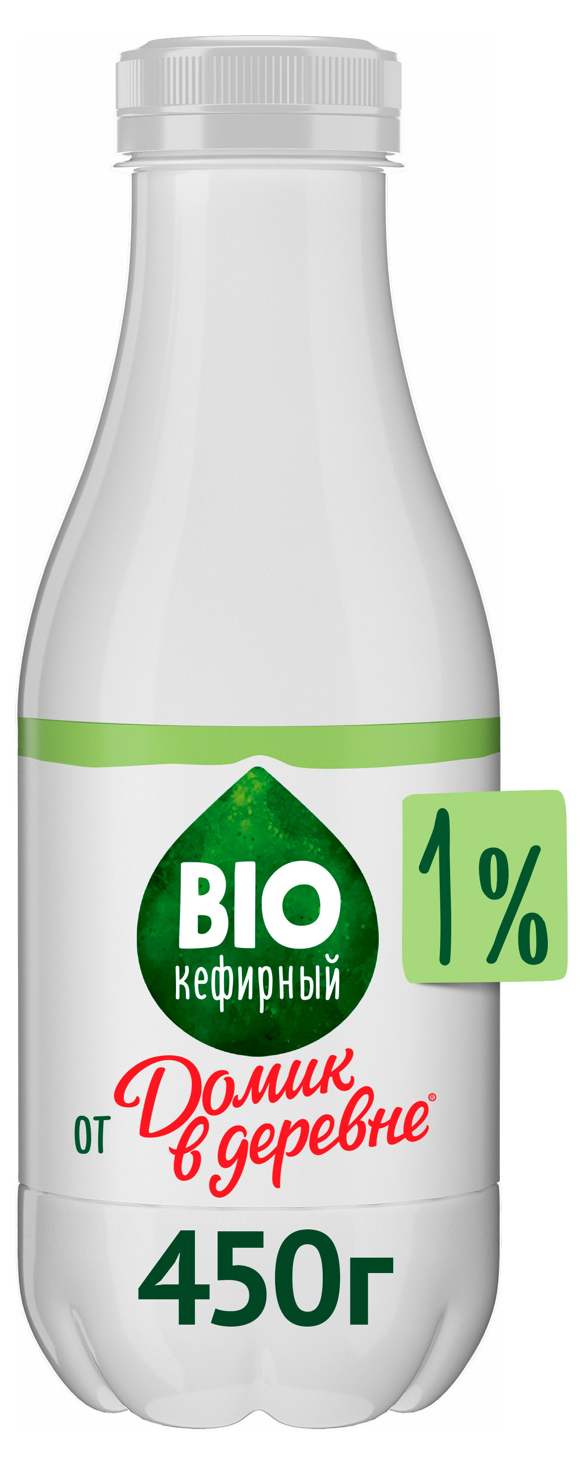 Изображение товара Кефир «Домик в деревне» BIO-кефирный 1%, 450 г