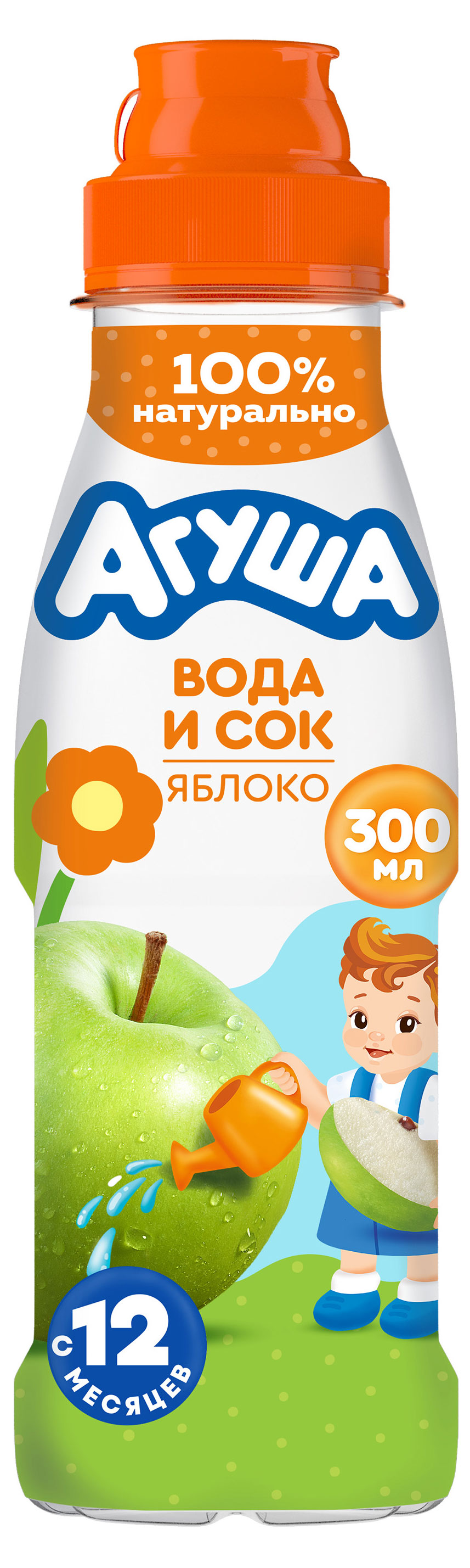 Изображение товара Напиток сокосодержащий «Агуша» Яблоко с 12 мес., 300 мл