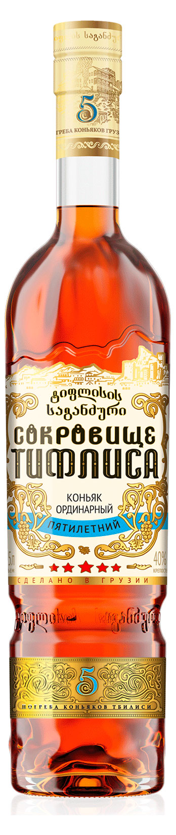 Изображение товара Коньяк «Сокровище Тифлиса» 5-летний Грузия, 0,5 л