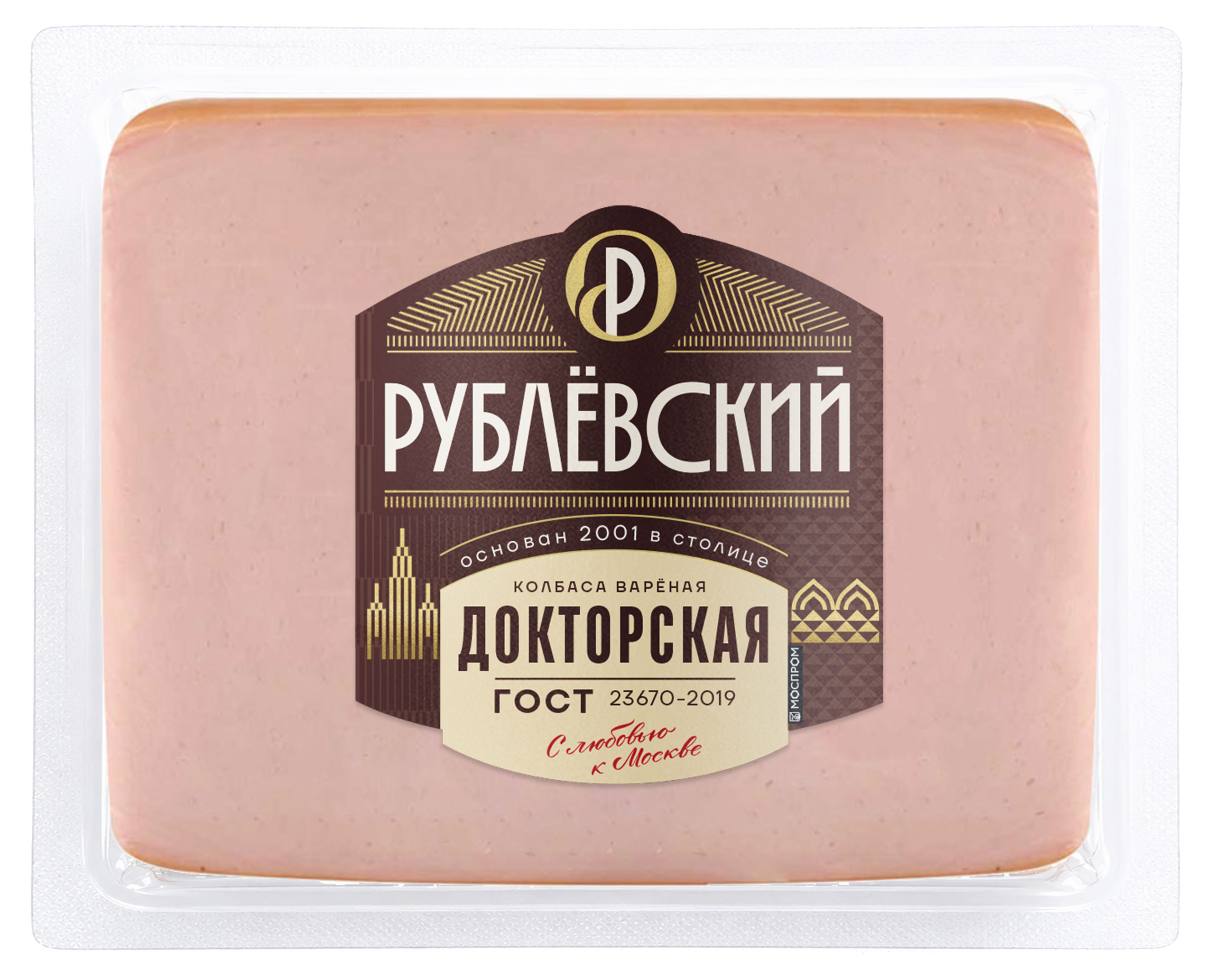 Изображение товара Вареная колбаса Докторская Рублёвский из говядины и свинины 400 г