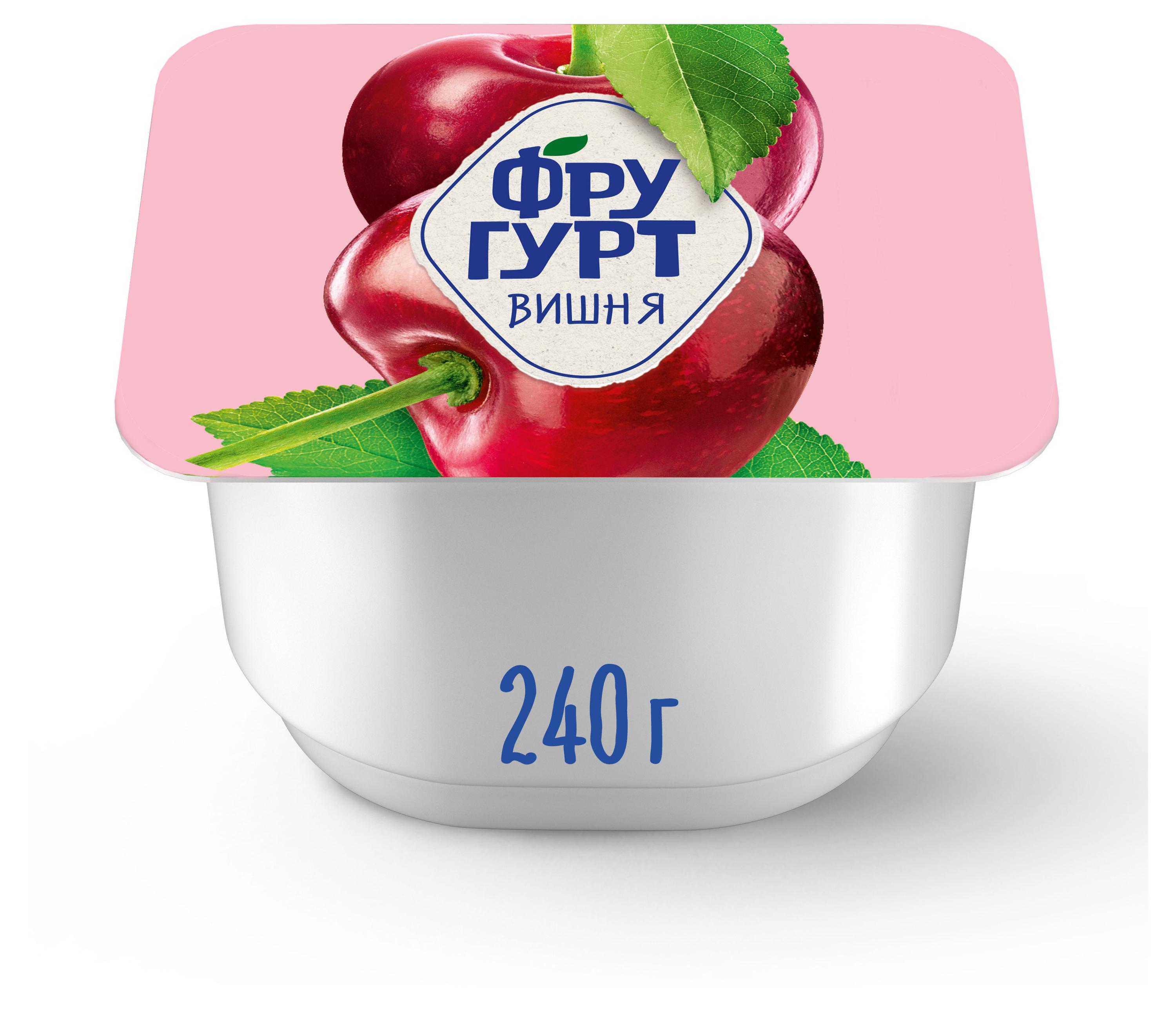 Изображение товара Йогурт «Фругурт» Большая порция вишня 2% БЗМЖ, 240 г