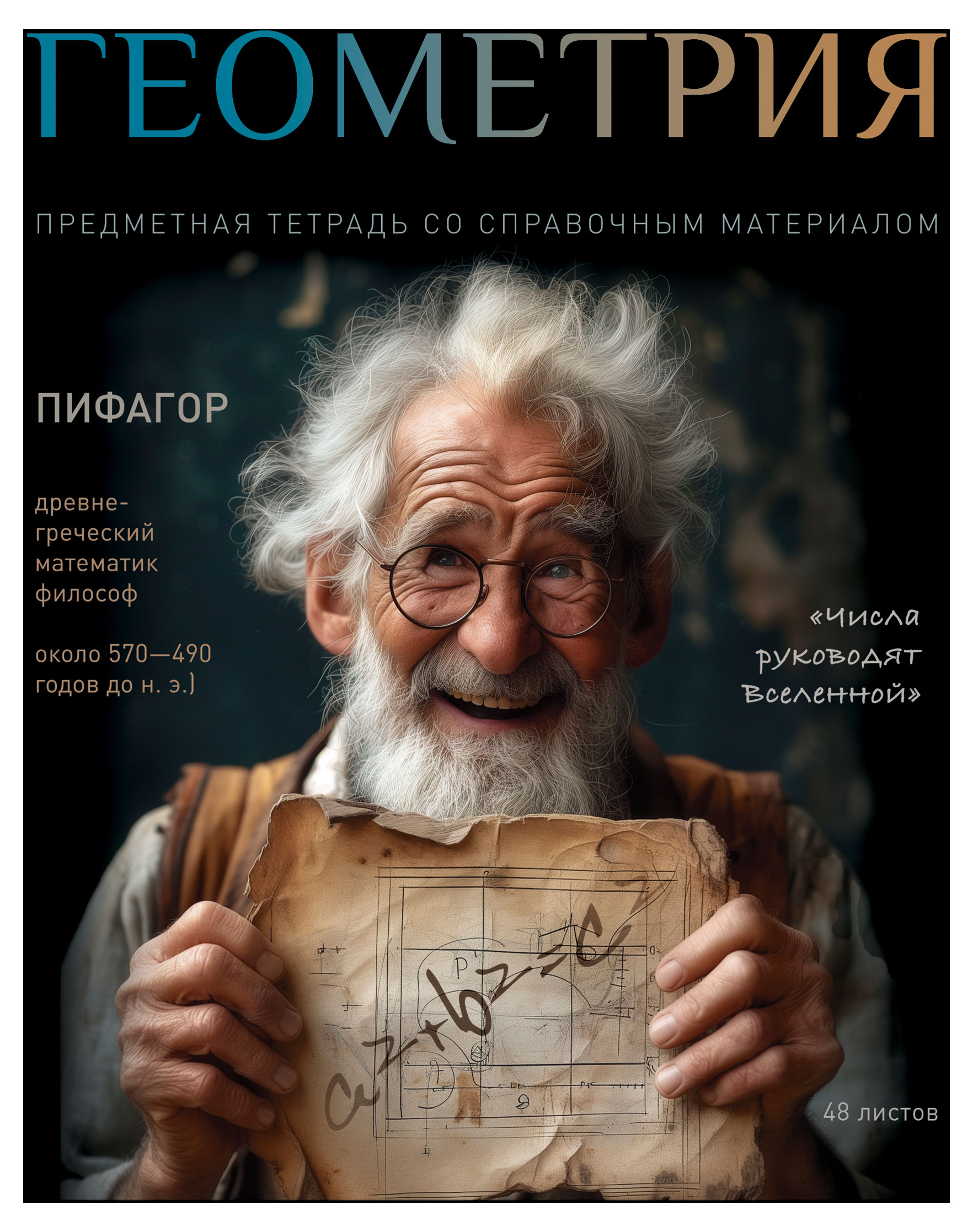 Изображение товара Тетрадь Геометрия А5 48 листов ПЗБМ Мягкая обложка