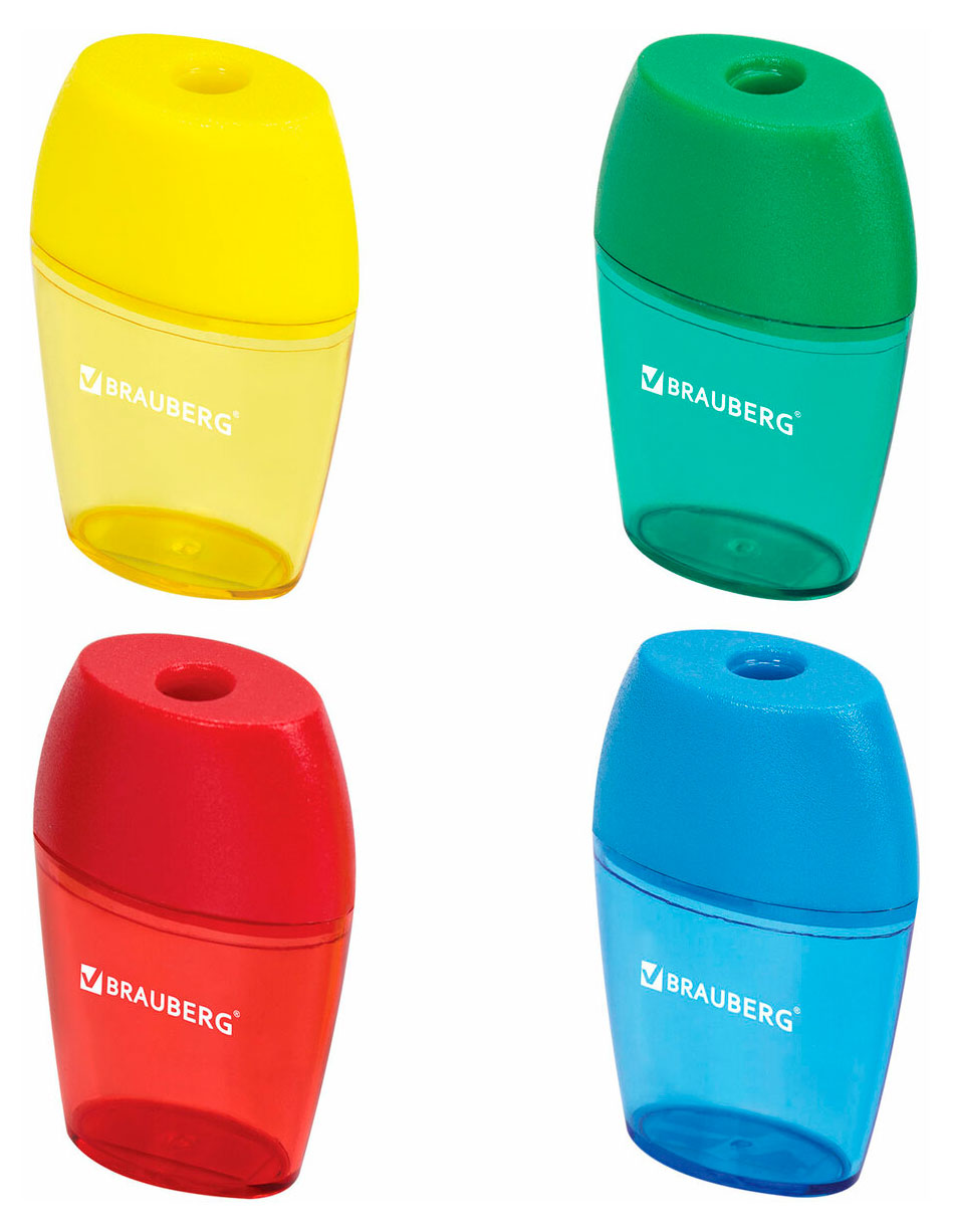 Изображение товара Точилка BRAUBERG Diamond с контейнером 1 отверстие, 1 шт в ассортименте
