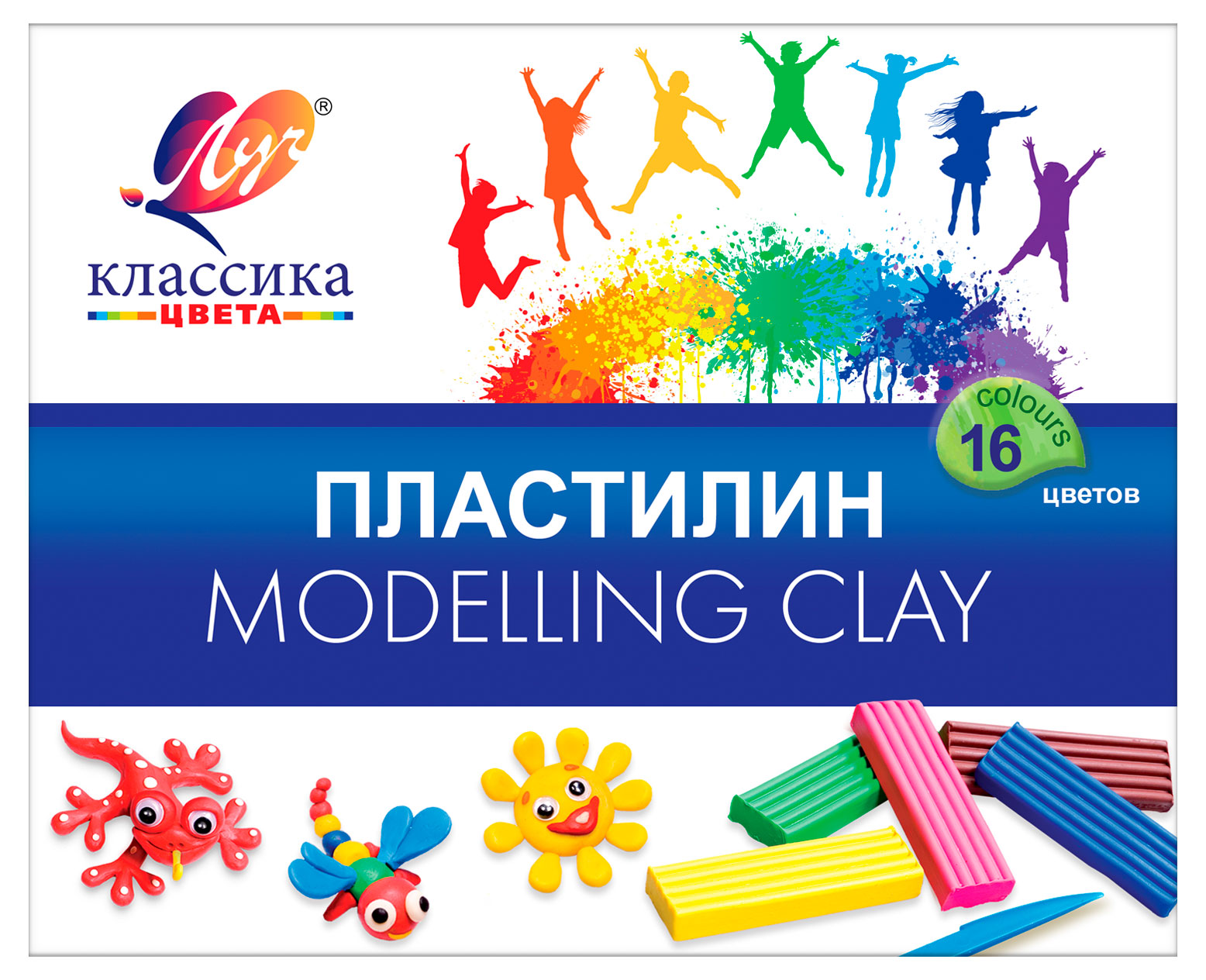 Изображение товара Пластилин «Луч» Классика, 16 цветов