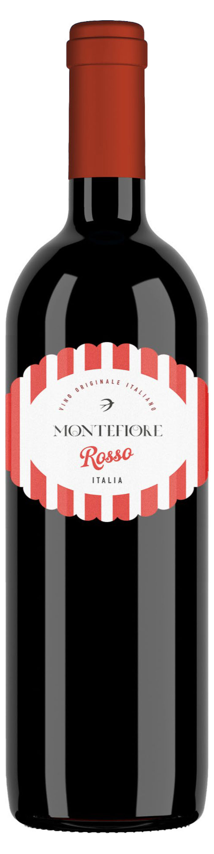 Изображение товара Montefiore Rosso - красное полусухое вино Италия, 0, 75 л
